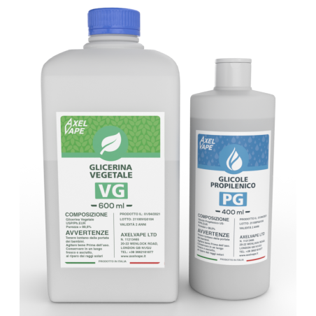 1 Liter 60/40 VG/PG Neutral Base Kit