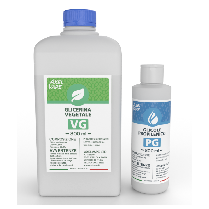 1 Liter 80/20 VG/PG Neutral Base Kit